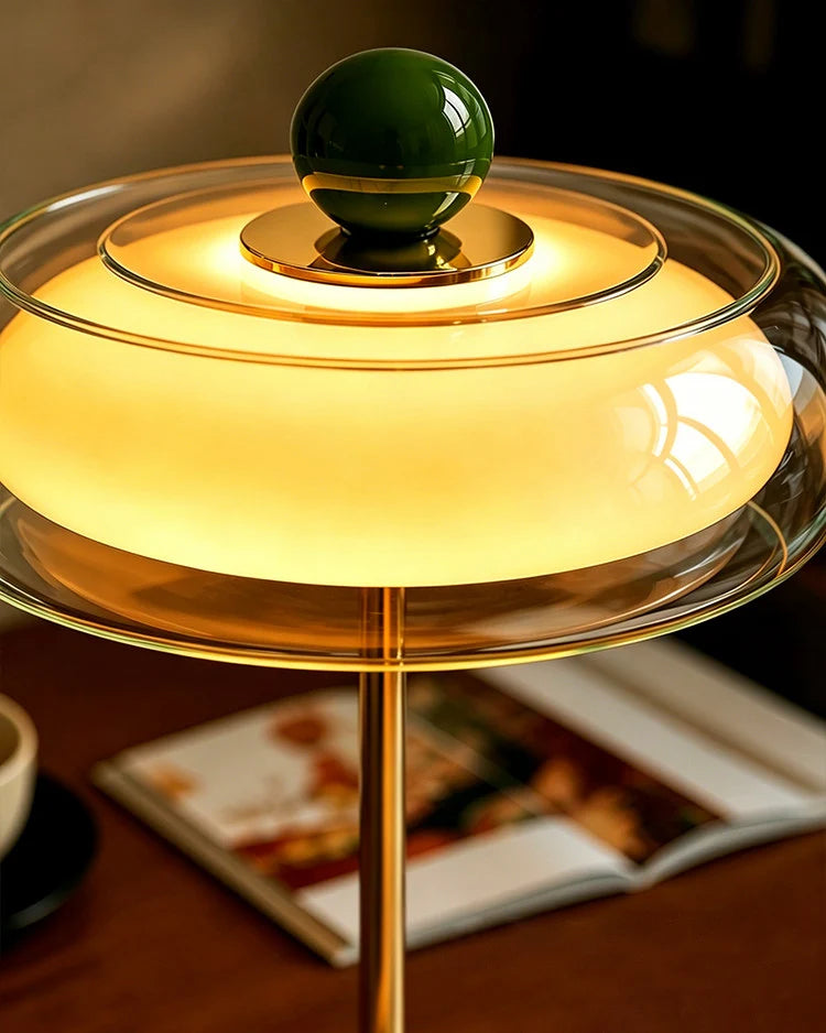 Cordless Retro Glass Table Lamp